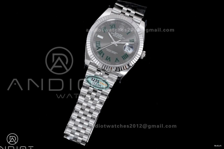 SS Edition SS Bracelet Dial Best on 904L Green SH3235 1:1 Gray Roman 41 Steel Clean Datejust 0501